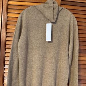 Soft new merino wool cowl turtleneck, camel, medium, $35.